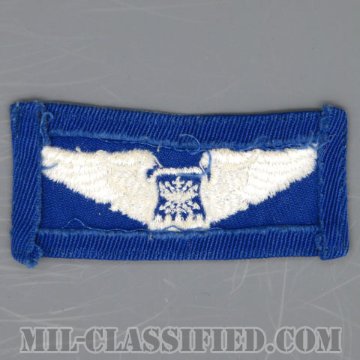 航空士章 (ナビゲーター・ベーシック)（Navigator/Observer Badge, Basic）[カラー/空軍ブルー生地/パッチ/中古1点物]の画像