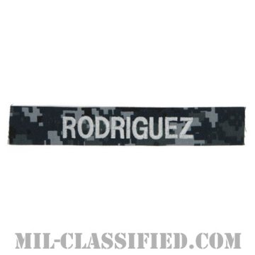 RODRIGUEZ [NWU Type1/シルバー刺繍/海軍ネームテープ/生地テープパッチ]画像