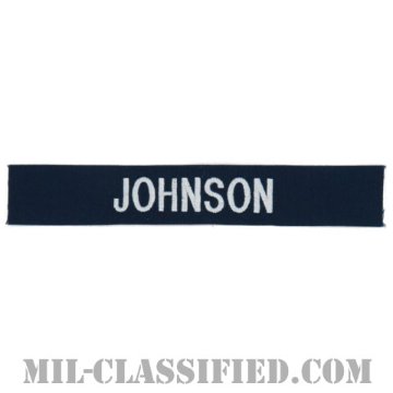 JOHNSON [カバーオール用/シルバー刺繍/海軍ネームテープ/生地テープパッチ]画像