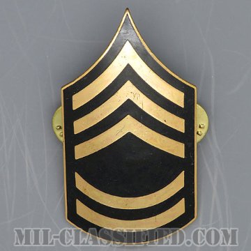 一等軍曹（Sergeant First Class (SFC)）[カラー/キャップ（ヘルメット）用階級章/1950s/バッジ/中古1点物]の画像