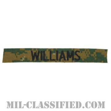 WILLIAMS [MARPAT/ウッドランド/海兵隊ネームテープ/生地テープパッチ]画像