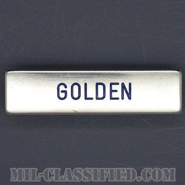 GOLDEN [アメリカ空軍用ネームプレート（名札）/中古1点物]の画像