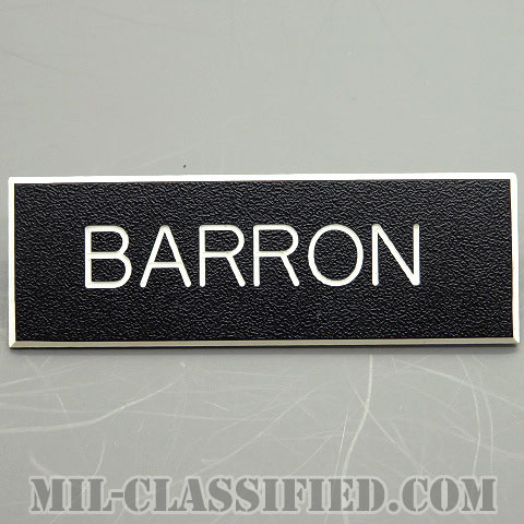 BARRON [アメリカ陸軍用ネームプレート（名札）/中古1点物]の画像