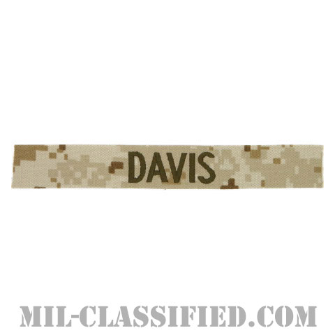 DAVIS [MARPAT/デザート/海兵隊ネームテープ/生地テープパッチ]の画像