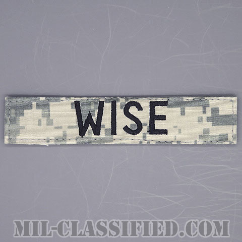 WISE [UCP（ACU）/ブラック刺繍/ネームテープ/ベルクロ付パッチ]の画像