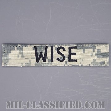 WISE [UCP（ACU）/ブラック刺繍/ネームテープ/ベルクロ付パッチ]の画像