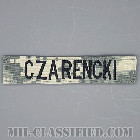 CZARENCKI [UCP（ACU）/ブラック刺繍/ネームテープ/ベルクロ付パッチ]の画像