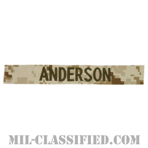 ANDERSON [MARPAT/デザート/海兵隊ネームテープ/生地テープパッチ]の画像