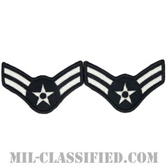 一等空兵（Airman First Class）[カラー/メロウエッジ/空軍階級章（1991-）/Small（女性用）/パッチ/ペア（2枚1組）]の画像