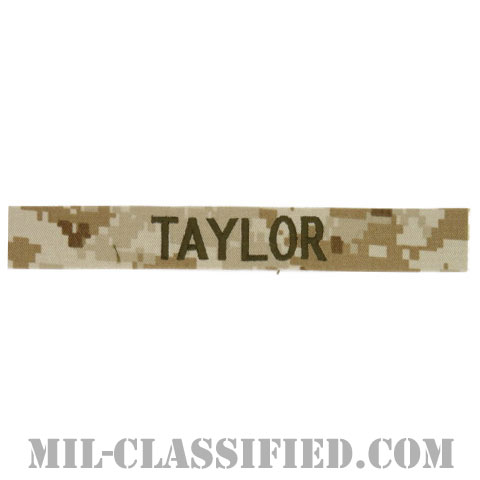 TAYLOR [MARPAT/デザート/海兵隊ネームテープ/生地テープパッチ]の画像