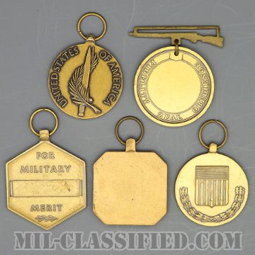 アメリカ軍メダル（勲章・Medal）5個セット [メダル部分のみ/中古1点物]の画像