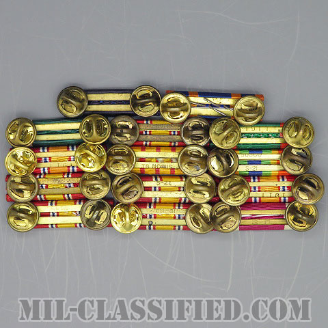 アメリカ軍リボン（略綬・略章・Ribbon）14個セット [バッジ/マウンティング バー（Mounting Bar）付/中古1点物（セット）]の画像