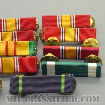 アメリカ軍リボン（略綬・略章・Ribbon）14個セット [バッジ/マウンティング バー（Mounting Bar）付/中古1点物（セット）]の画像