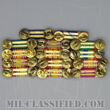 アメリカ軍リボン（略綬・略章・Ribbon）14個セット [バッジ/マウンティング バー（Mounting Bar）付/中古1点物（セット）]の画像