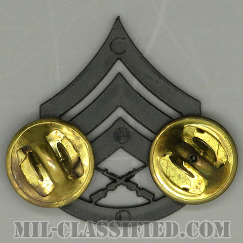 二等軍曹（Staff Sergeant (SSgt)）[サブデュード（ブラックメタル）/海兵隊階級章/バッジ/中古1点物]の画像