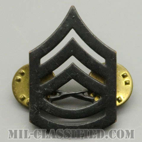 一等軍曹（Gunnery Sergeant (GySgt)）[サブデュード（ブラックメタル）/海兵隊階級章/バッジ/中古1点物]の画像