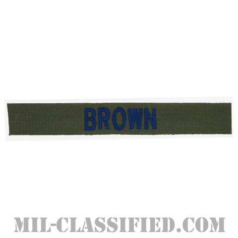 BROWN [サブデュード/ブルー刺繍/空軍ネームテープ/パッチ]画像