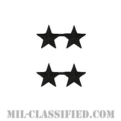 少将 (上級少将)（Rear Admiral Upper Half (RADM)）[サブデュード（ブラックメタル）/襟用ミニサイズ/海軍・海兵隊階級章/バッジ/ペア（2個1組）]の画像