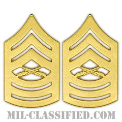 曹長（Master Sergeant (MSgt)）[カラー（マットゴールド）/海兵隊階級章/バッジ/ペア（2個1組）]の画像