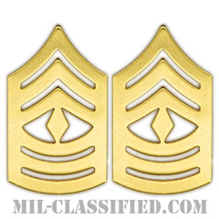 先任曹長（First Sergeant (1stSgt)）[カラー（マットゴールド）/海兵隊階級章/バッジ/ペア（2個1組）]の画像