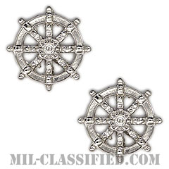 仏教従軍牧師科章（Chaplain Badge, Buddhist）[カラー/兵科章（将校用）/バッジ/ペア（2個1組）]の画像