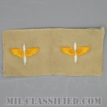 航空科章（Army Aviation）[カラー/カーキ生地/兵科章/ペア（2枚1組）/1点物]の画像