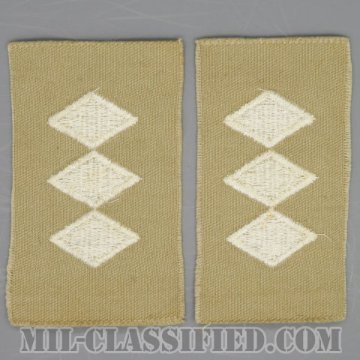 大佐 (士官学生用)（Cadet, Colonel (COL)）[カラー/カーキ生地/階級章/ペア（2枚1組）/1点物]の画像