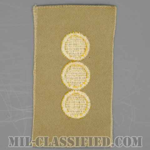 大尉 (士官学生用)（Cadet, Captain (CPT)）[カラー/カーキ生地/階級章/1点物]の画像