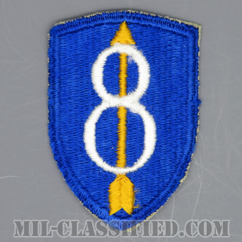 第8歩兵師団（8th Infantry Division）[カラー/カットエッジ/パッチ/1点物]の画像