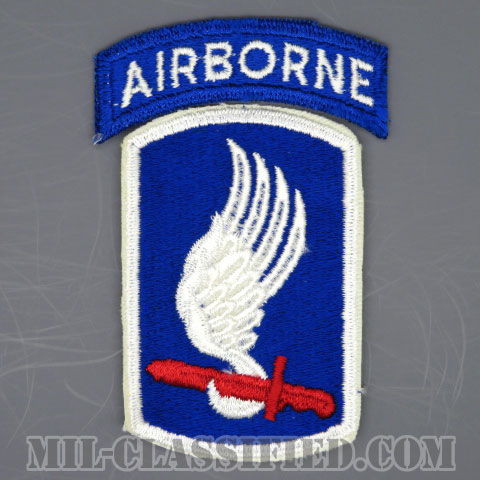 第173空挺旅団（173rd Airborne Brigade）[カラー/カットエッジ/パッチ/エアボーンタブ付/1点物]の画像