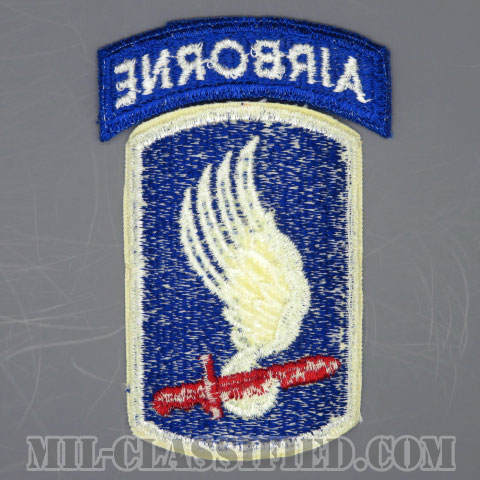 第173空挺旅団（173rd Airborne Brigade）[カラー/カットエッジ/パッチ/エアボーンタブ付/1点物]の画像
