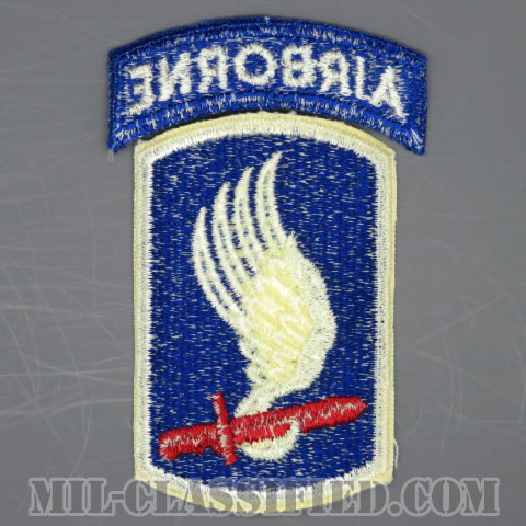 第173空挺旅団（173rd Airborne Brigade）[カラー/カットエッジ/パッチ/エアボーンタブ付/1点物]の画像