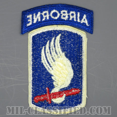 第173空挺旅団（173rd Airborne Brigade）[カラー/カットエッジ/パッチ/エアボーンタブ付/1点物]の画像