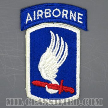 第173空挺旅団（173rd Airborne Brigade）[カラー/カットエッジ/パッチ/エアボーンタブ付/1点物]の画像