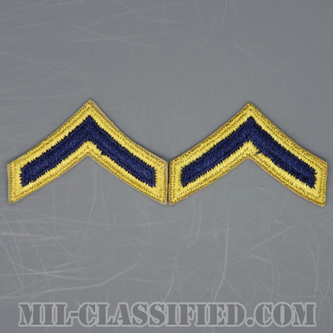 一等兵 (戦闘員)（Private First Class (PFC) Combat）[カットエッジ/階級章（1948-1951）/パッチ/ペア（2枚1組）]の画像