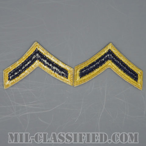一等兵 (戦闘員)（Private First Class (PFC) Combat）[カットエッジ/階級章（1948-1951）/パッチ/ペア（2枚1組）]の画像