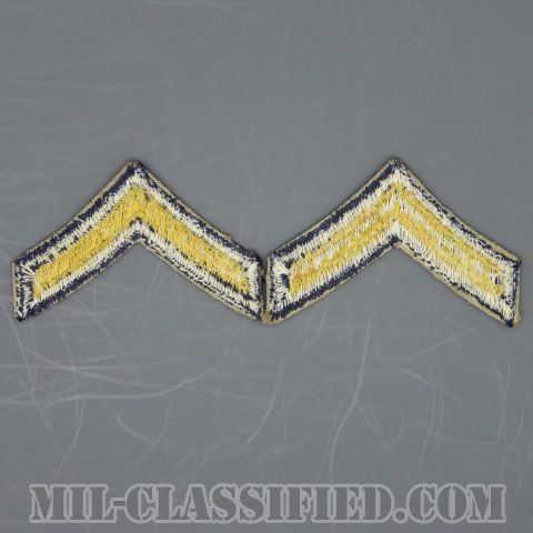 一等兵 (非戦闘員)（Private First Class (PFC) Non-Combat）[カットエッジ/階級章（1948-1951）/パッチ/ペア（2枚1組）/1点物]の画像