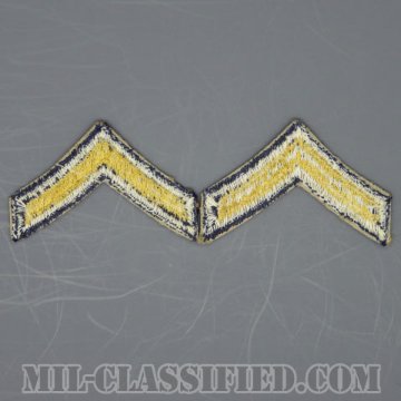 一等兵 (非戦闘員)（Private First Class (PFC) Non-Combat）[カットエッジ/階級章（1948-1951）/パッチ/ペア（2枚1組）/1点物]の画像