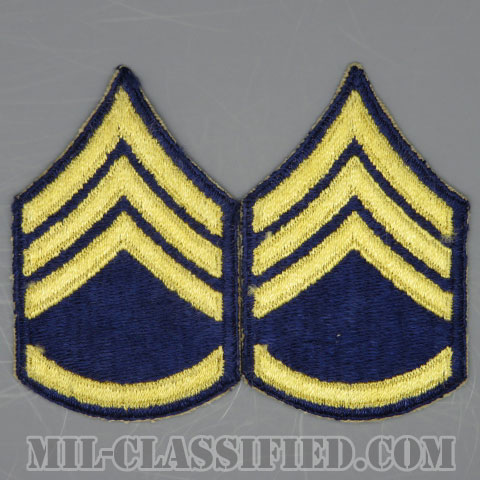 軍曹 (非戦闘員)（Sergeant (SGT) Non-Combat）[カットエッジ/階級章（1948-1951）/パッチ/ペア（2枚1組）/1点物]の画像