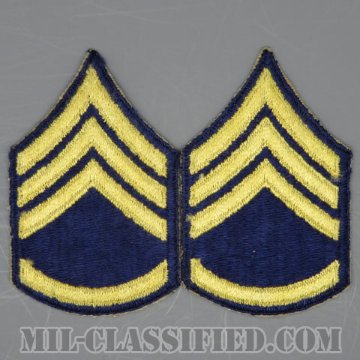 軍曹 (非戦闘員)（Sergeant (SGT) Non-Combat）[カットエッジ/階級章（1948-1951）/パッチ/ペア（2枚1組）/1点物]の画像