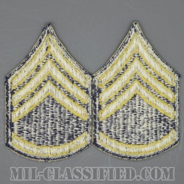 軍曹 (非戦闘員)（Sergeant (SGT) Non-Combat）[カットエッジ/階級章（1948-1951）/パッチ/ペア（2枚1組）/1点物]の画像