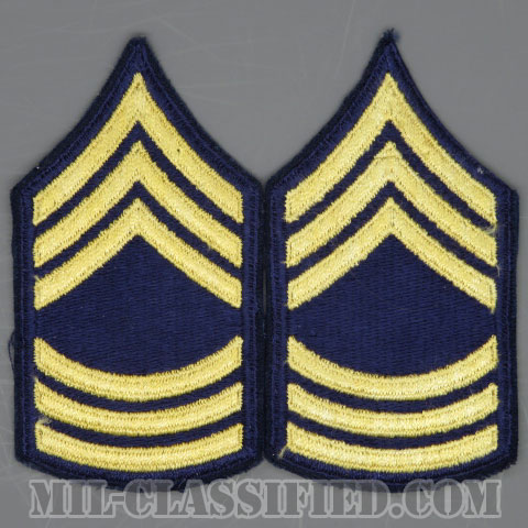 曹長 (非戦闘員)（Master Sergeant (MSG) Non-Combat）[カットエッジ/階級章（1948-1951）/パッチ/ペア（2枚1組）/1点物]の画像
