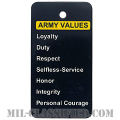 陸軍の価値観（Army Values）[ドッグタグ（Dog Tag）プレート]の画像