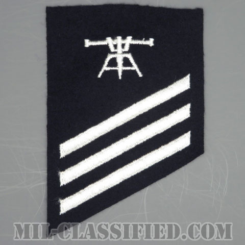 上等水兵 発射管制技術者（Fire Control Technician (FT)）[ネイビーブルー/腕章（Rating Badge）/海軍階級章（1948-）/パッチ/1点物]の画像