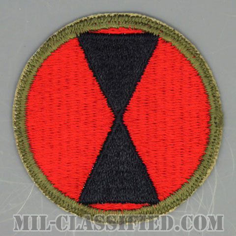 第7歩兵師団（7th Infantry Division）[カラー/カットエッジ/パッチ/1点物]の画像