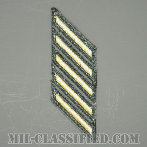 年功章 5連(勤続15年)（Service Stripe）[カラー（グリーン）/カットエッジ/男性用/パッチ/中古1点物]の画像