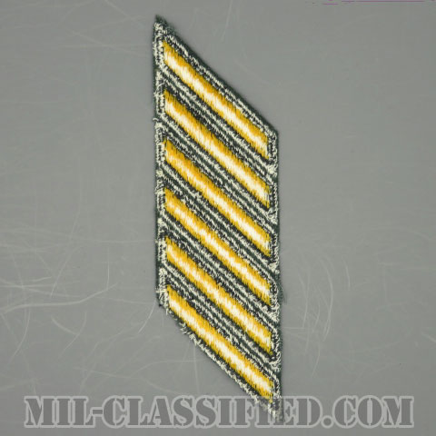 年功章 6連(勤続18年)（Service Stripe）[カラー（グリーン）/カットエッジ/男性用/パッチ/中古1点物]の画像