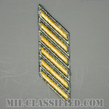 年功章 6連(勤続18年)（Service Stripe）[カラー（グリーン）/カットエッジ/男性用/パッチ/中古1点物]の画像