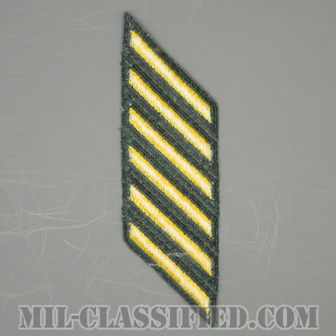 年功章 6連(勤続18年)（Service Stripe）[カラー（グリーン）/カットエッジ/男性用/パッチ/中古1点物]の画像
