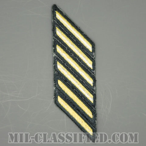 年功章 6連(勤続18年)（Service Stripe）[カラー（グリーン）/カットエッジ/男性用/パッチ/中古1点物]の画像